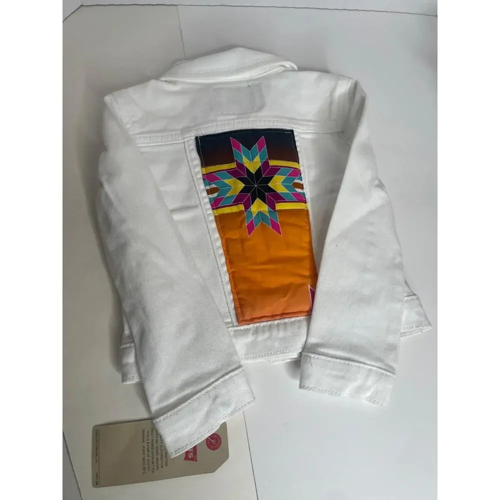 Levi's Toddler Girls White Denim Trucker Jacket Size 2T